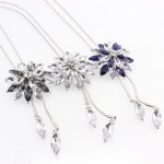 Fashion 1PC maxi necklace Choker  Women Charm Bridal Engagement Crystal Rhinestone Snowflake Pendant Necklace Jewelry   #0621