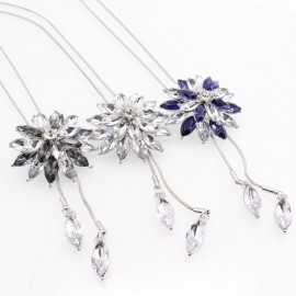 Fashion 1PC maxi necklace Choker  Women Charm Bridal Engagement Crystal Rhinestone Snowflake Pendant Necklace Jewelry   #0621