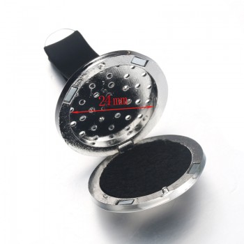 30mm 25 models Stainless Steel Car Air Freshener Perfume Essential Oil Diffuser necklace Locket Christmas gift