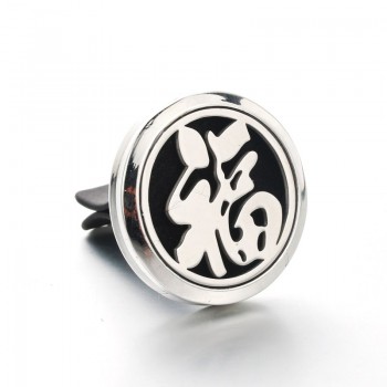 30mm 25 models Stainless Steel Car Air Freshener Perfume Essential Oil Diffuser necklace Locket Christmas gift