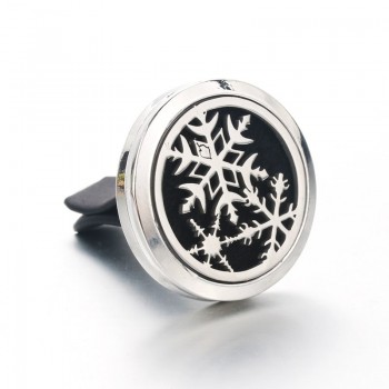 30mm 25 models Stainless Steel Car Air Freshener Perfume Essential Oil Diffuser necklace Locket Christmas gift