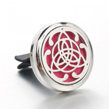 30mm 25 models Stainless Steel Car Air Freshener Perfume Essential Oil Diffuser necklace Locket Christmas gift