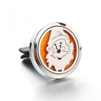 30mm 25 models Stainless Steel Car Air Freshener Perfume Essential Oil Diffuser necklace Locket Christmas gift