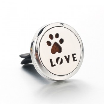 30mm 25 models Stainless Steel Car Air Freshener Perfume Essential Oil Diffuser necklace Locket Christmas gift