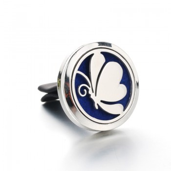30mm 25 models Stainless Steel Car Air Freshener Perfume Essential Oil Diffuser necklace Locket Christmas gift