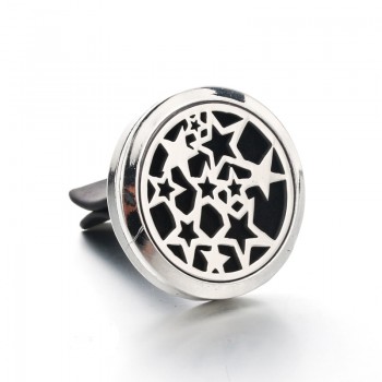 30mm 25 models Stainless Steel Car Air Freshener Perfume Essential Oil Diffuser necklace Locket Christmas gift