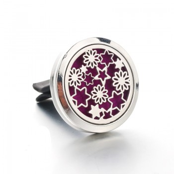 30mm 25 models Stainless Steel Car Air Freshener Perfume Essential Oil Diffuser necklace Locket Christmas gift