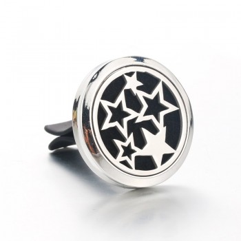 30mm 25 models Stainless Steel Car Air Freshener Perfume Essential Oil Diffuser necklace Locket Christmas gift