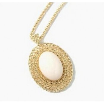 MissCyCy 2016 Korean Jewelry Pierced Oval Necklace Long Paragraph Sweater Chain Necklace For Women