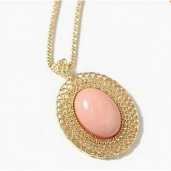 MissCyCy 2016 Korean Jewelry Pierced Oval Necklace Long Paragraph Sweater Chain Necklace For Women