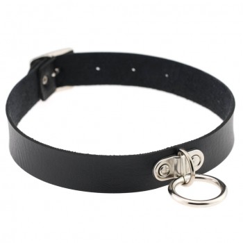 Vintage Bijoux Women Men Jewelry Cool Punk Goth Rivet Choker Necklace Leather Collares Round Metal Pendant Anime Necklaces