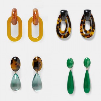 Best lady Fashion ZA Resin Drop Earring For Women Wedding Jewelry Boho Elegant Shiny Dangle Statement Earrings Christmas Gifts