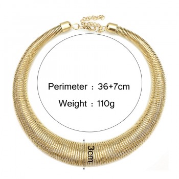 UKEN Women Chunky Metal Torques Collar Chokers Necklaces Fashion Jewelry Punk Accessories Statement Necklace Wholesale Gift