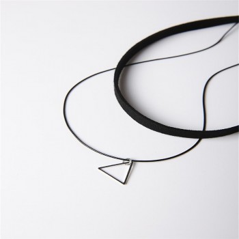 M MISM Kroean Style Chokers Minimalist Necklace For Woman Girls Statement Triangle Multilayer Fashion Jewelry Beach Necklaces