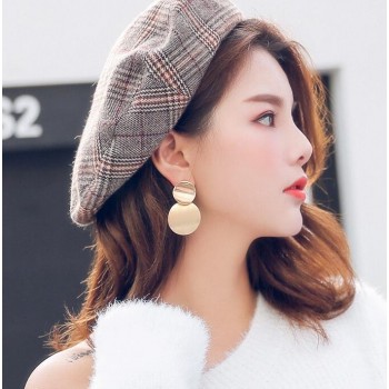 LZHLQ Drop Dangle Earrings Statement Earrings 2018 Fashion Metal Earrings For Women Gold And Silver Jewelry Simple Vintage