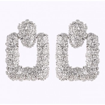 LZHLQ Drop Dangle Earrings Statement Earrings 2018 Fashion Metal Earrings For Women Gold And Silver Jewelry Simple Vintage