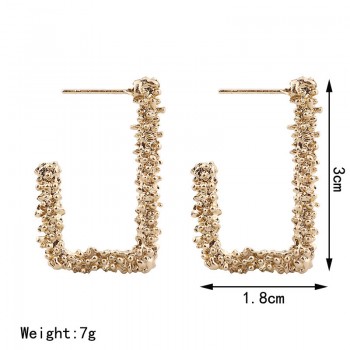 LZHLQ Drop Dangle Earrings Statement Earrings 2018 Fashion Metal Earrings For Women Gold And Silver Jewelry Simple Vintage