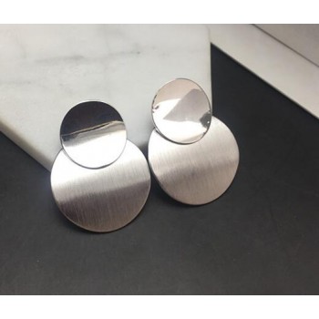 LZHLQ Drop Dangle Earrings Statement Earrings 2018 Fashion Metal Earrings For Women Gold And Silver Jewelry Simple Vintage