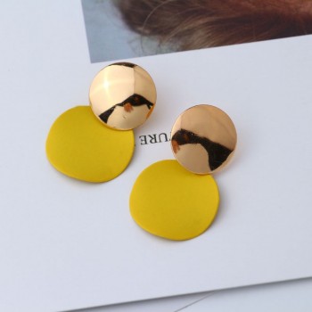 LZHLQ Drop Dangle Earrings Statement Earrings 2018 Fashion Metal Earrings For Women Gold And Silver Jewelry Simple Vintage