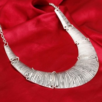 Fashion women wide choker necklace zinc alloy ladies chain necklaces trendy jewelry collier femme