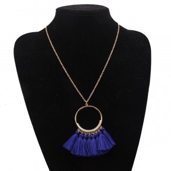 Fashion Originality Tassels Pendant Necklace Woman Ornaments Accessories Long Chain Bohemia Gold Necklace Female Accessories