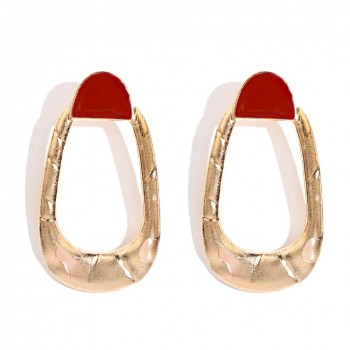 Flatfoosie Vintage za Crystal Dangle Earrings For Women Fashion New Geometric Statement Drop Earring Female Party Luxury Jewelry