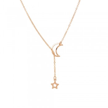 Hosewye Sweet Romantic Moon Star Choker Necklace for Women Gold Silver Color Chain Necklace Colar Fashion Jewelry