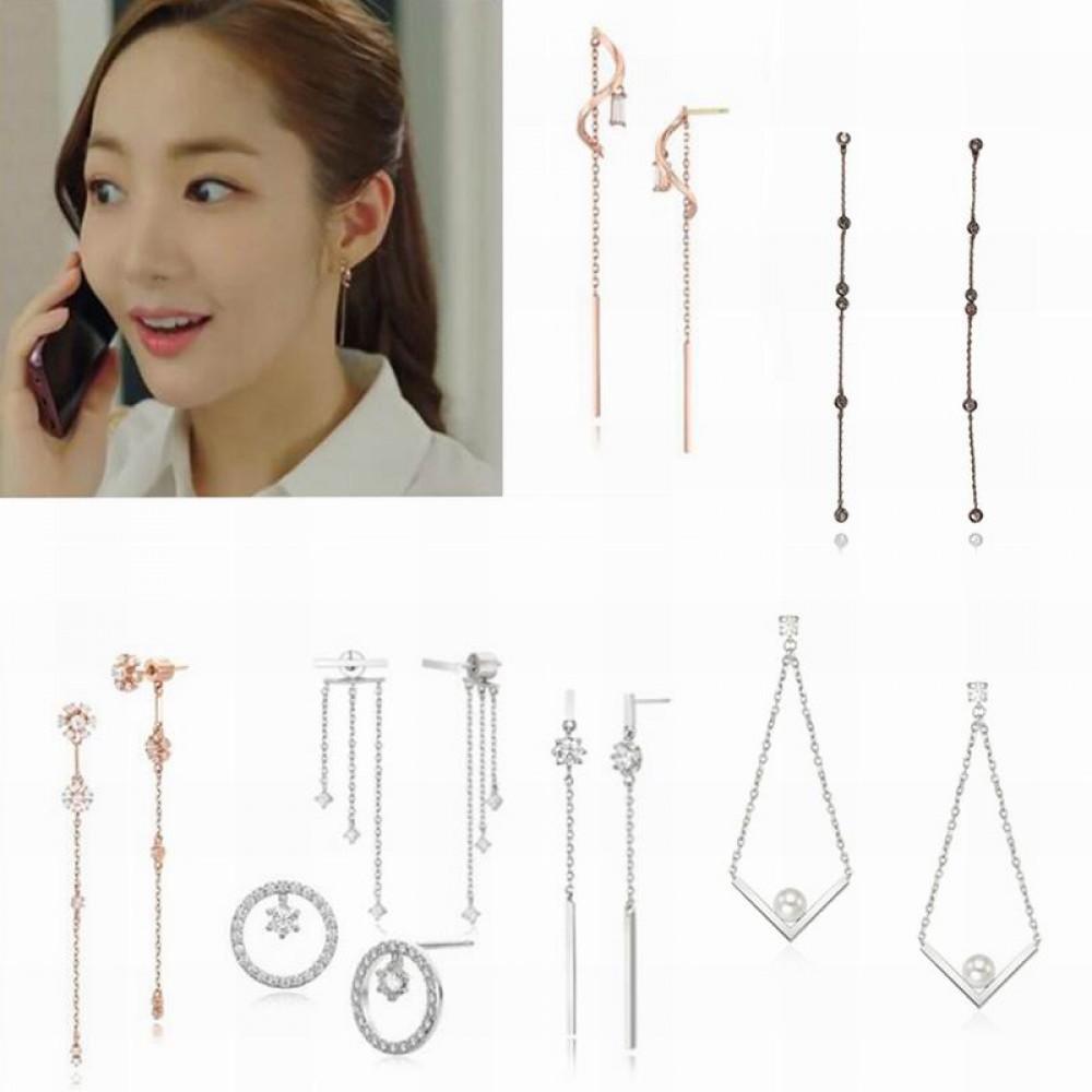 MENGJIQIAO 2018 Korean Star Trendy Shiny Zircon Drop Earrings For Women Delicate Micro Paved Long Pendientes Boucle Doreille