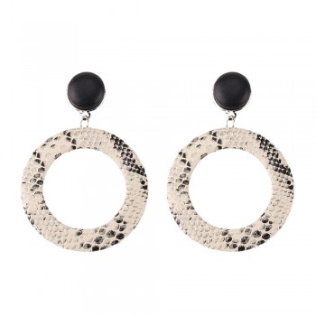 Vedawas Maxi Imitation Snake Print Dangle Water Drop Earrings for Women Bijoux Female Party Christmas Gifts Wholesale xg2259