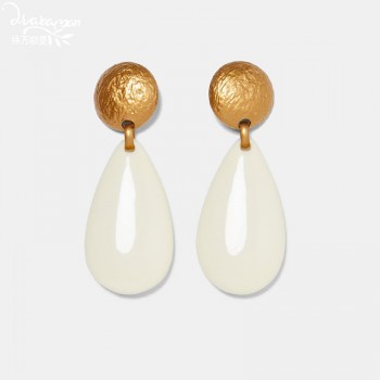 Dvacaman ZA Big Rectangle Metal Drop Earrings Women Party Hanging Earrings Handmade Trendy Statement Jewelry Gifts Female Bijoux