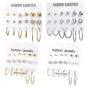 Minimalist Mixed Small Earrings Set Simple Geometric Stud Earrings for Women Girls Tiny Ear Studs Pendientes Kleine Oorbellen