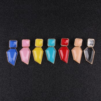 Dvacaman New Handmade Crystal Za Jewelry Womens Earrings 2018 Wedding Party Dangle Drop Earrings Metal Accessory Pendientes AC7