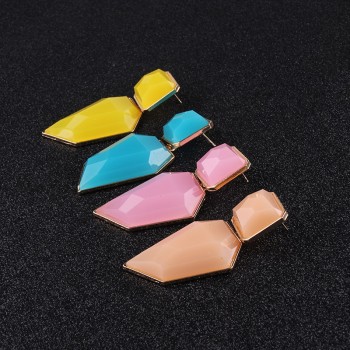 Dvacaman New Handmade Crystal Za Jewelry Womens Earrings 2018 Wedding Party Dangle Drop Earrings Metal Accessory Pendientes AC7