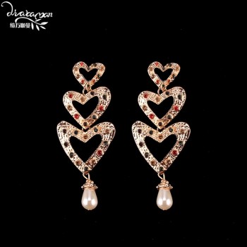 Dvacaman New Handmade Crystal Za Jewelry Womens Earrings 2018 Wedding Party Dangle Drop Earrings Metal Accessory Pendientes AC7