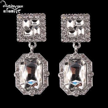 Dvacaman New Handmade Crystal Za Jewelry Womens Earrings 2018 Wedding Party Dangle Drop Earrings Metal Accessory Pendientes AC7