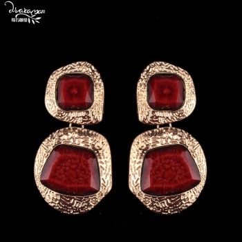 Dvacaman New Handmade Crystal Za Jewelry Womens Earrings 2018 Wedding Party Dangle Drop Earrings Metal Accessory Pendientes AC7