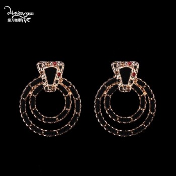 Dvacaman New Handmade Crystal Za Jewelry Womens Earrings 2018 Wedding Party Dangle Drop Earrings Metal Accessory Pendientes AC7