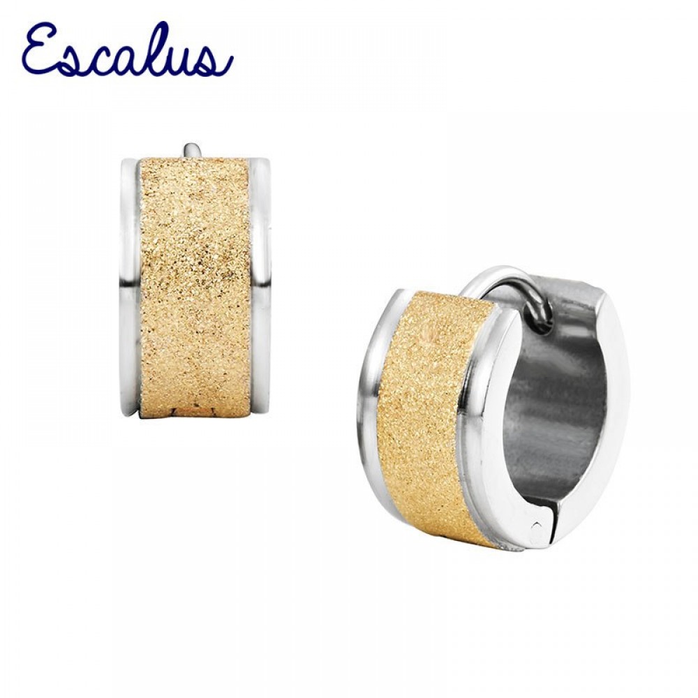 Escalus Women Gold Silver Color 2-Tone Stainless Steel Earrings Ladies Jewellry Dangler Fast Delivery Charm