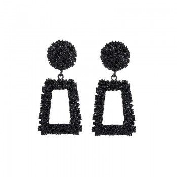 New 2018 Handmade fashion simple geometric circular exaggeration long earrings girls popular Stud earrings temperament women