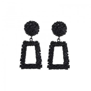 New 2018 Handmade fashion simple geometric circular exaggeration long earrings girls popular Stud earrings temperament women