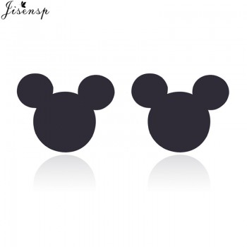 Jisensp Fashion Women Mickey Earrings Cartoon Mouse Stud Earrings Mothers Day Gift Cute Animal Small Earings aretes de mujer