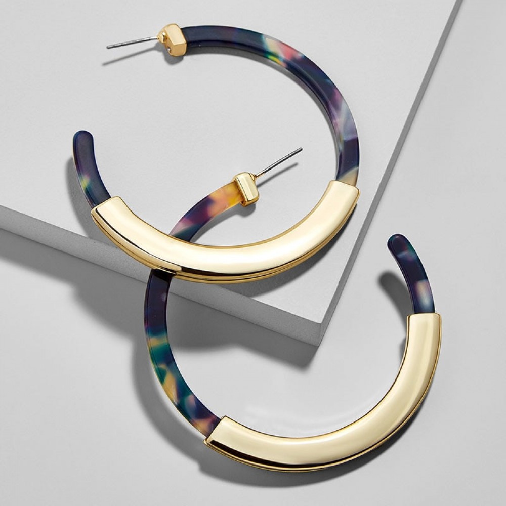 Fashion Bohemia Acrylic Acetate Hoop Earrings for Women Vintage Leopard Print Circle Hoops Alloy Earring za jewelry Female 2018