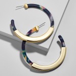 Fashion Bohemia Acrylic Acetate Hoop Earrings for Women Vintage Leopard Print Circle Hoops Alloy Earring za jewelry Female 2018
