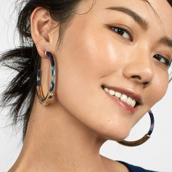 Fashion Bohemia Acrylic Acetate Hoop Earrings for Women Vintage Leopard Print Circle Hoops Alloy Earring za jewelry Female 2018