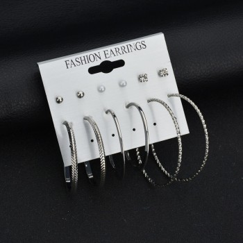 OTOKY Hot  Fashion Hoop Earrings Ear Ring Set Combination Of 6 Sets For Gift  Dropshipping Apr20