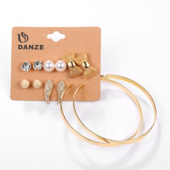Danze Hot Sale Big Circle Stainless Steel Woman Hoop Earrings Set For Women Nickel Free Hoops Party Brincos Aros 3 Pairs/lot
