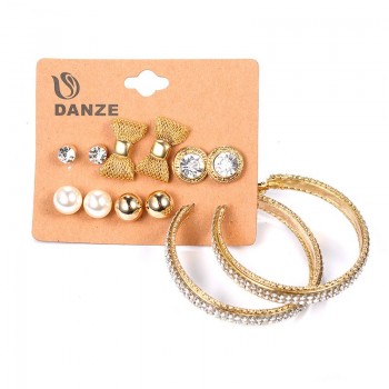 Danze Hot Sale Big Circle Stainless Steel Woman Hoop Earrings Set For Women Nickel Free Hoops Party Brincos Aros 3 Pairs/lot
