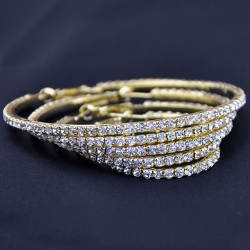 2018 New 30-100mm Large Crystal Hoops Earrings Paparazzi Basketball Wives CZ Hiphop Earrings Christmas Gift