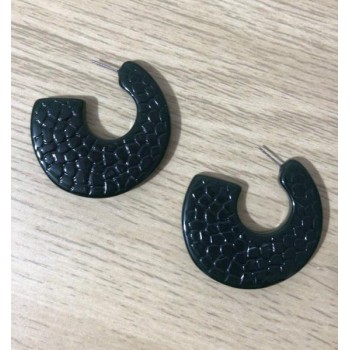 AOMU New Dark Green Geometric Round Big Circle Acrylic Statement Long Drop Earrings Acetic Acid Stone Earrings for Women Girl