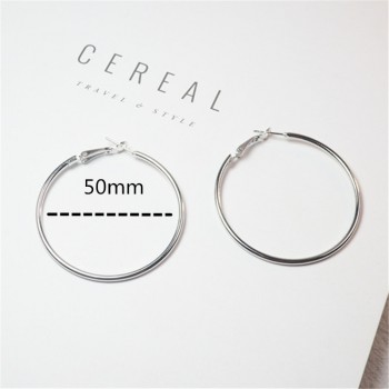 Big Size 90/100mm Hoop Earrings for Women Classice Round Silver Gold Circle Women Jewelry Accessory Punk Brincos Pendientes